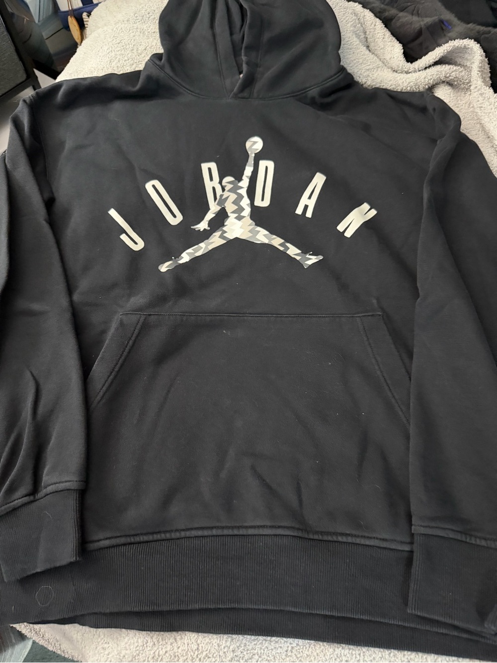 Jordan Men's Black Pullover Hoodie with Jumpman Logo size xl